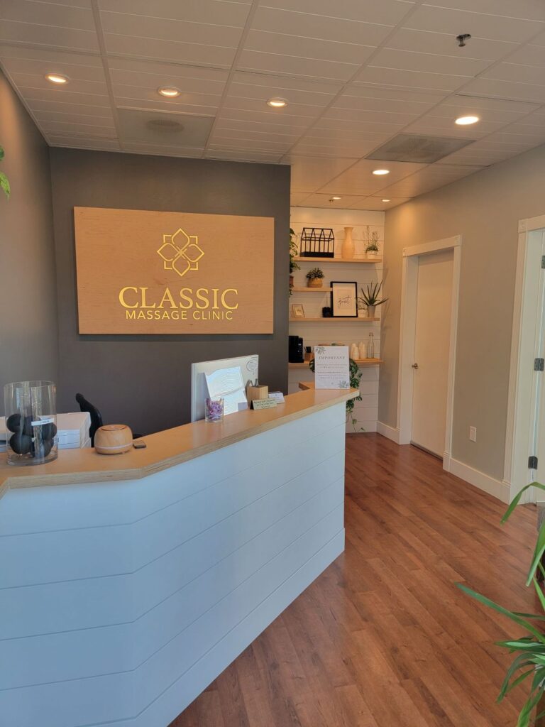 classic massage clinic entry way